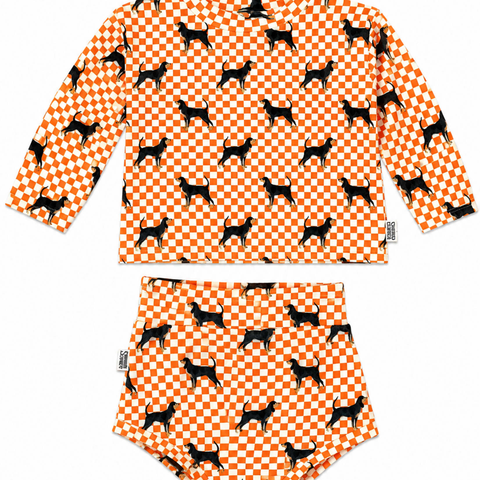 Southern Slumber Checkered Coonhound Bummie Set