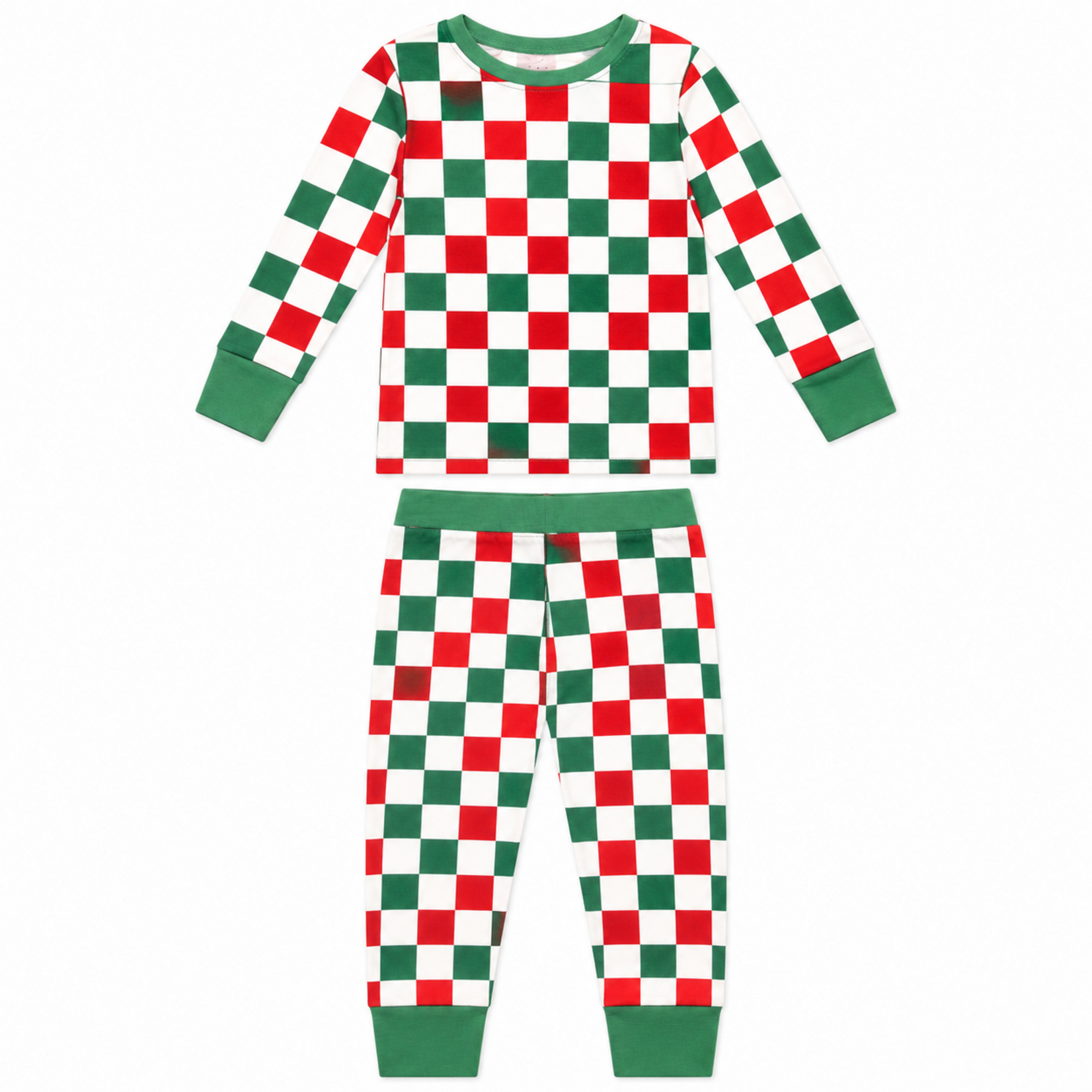 Twinkling Star Checkered Christmas PJ Set #26-1073