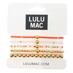 LULU MAC Orange & White Bracelet Stack