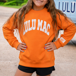 LULU MAC Youth Orange & White LULU MAC Sweatshirt