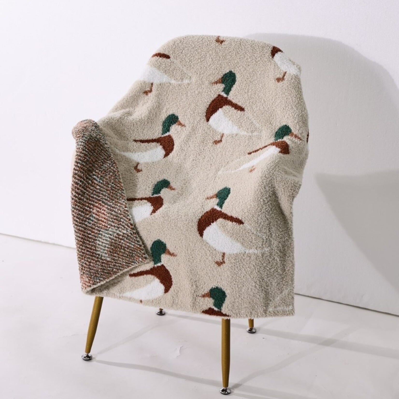 Velvet Fawn Chenille Mallard Blanket