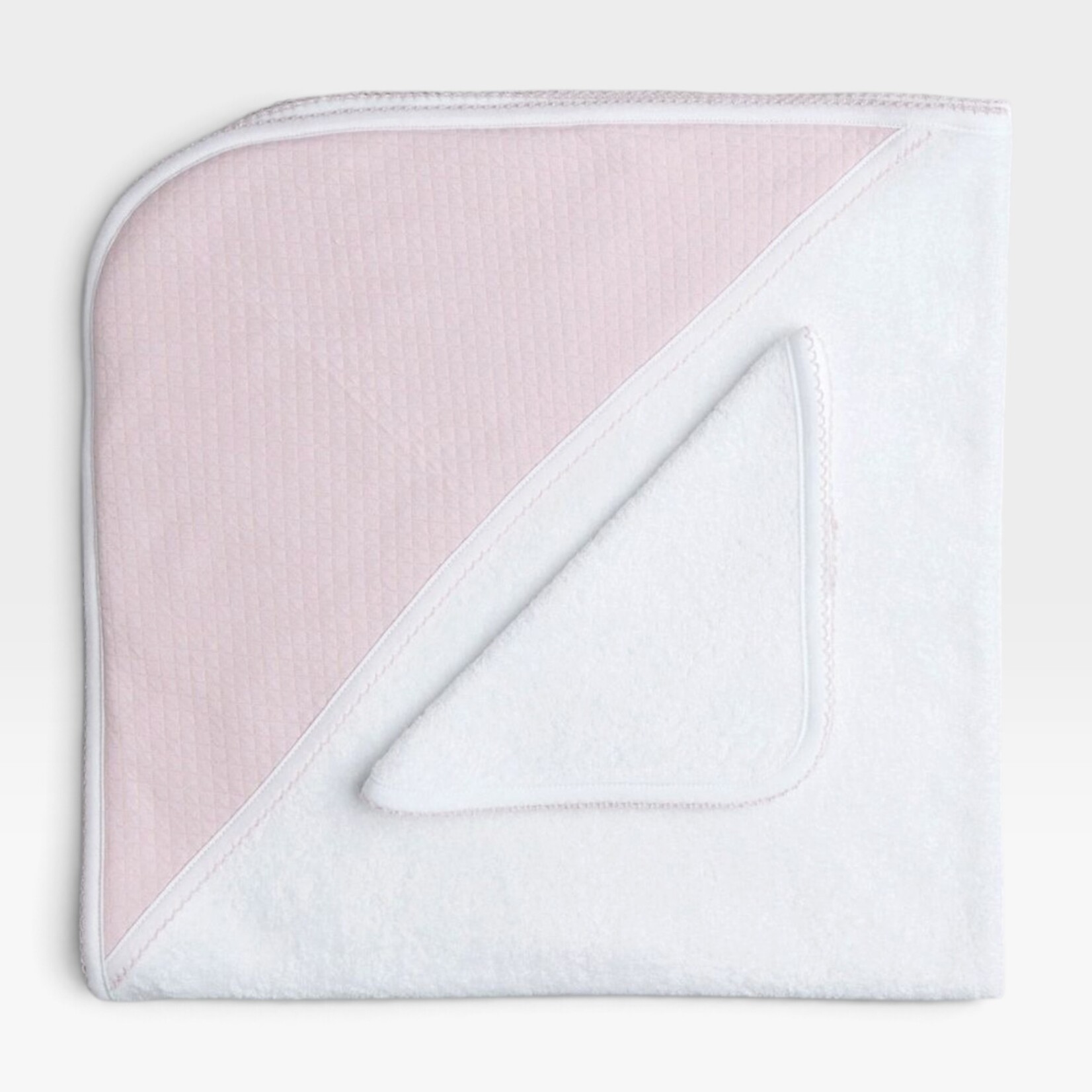 Mio Cotton Pink Quilted Towel & Washcloth
