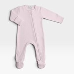 Mio Cotton Pink Quilted Newborn Footie