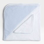 Mio Cotton Blue Quilted Towel & Washcloth