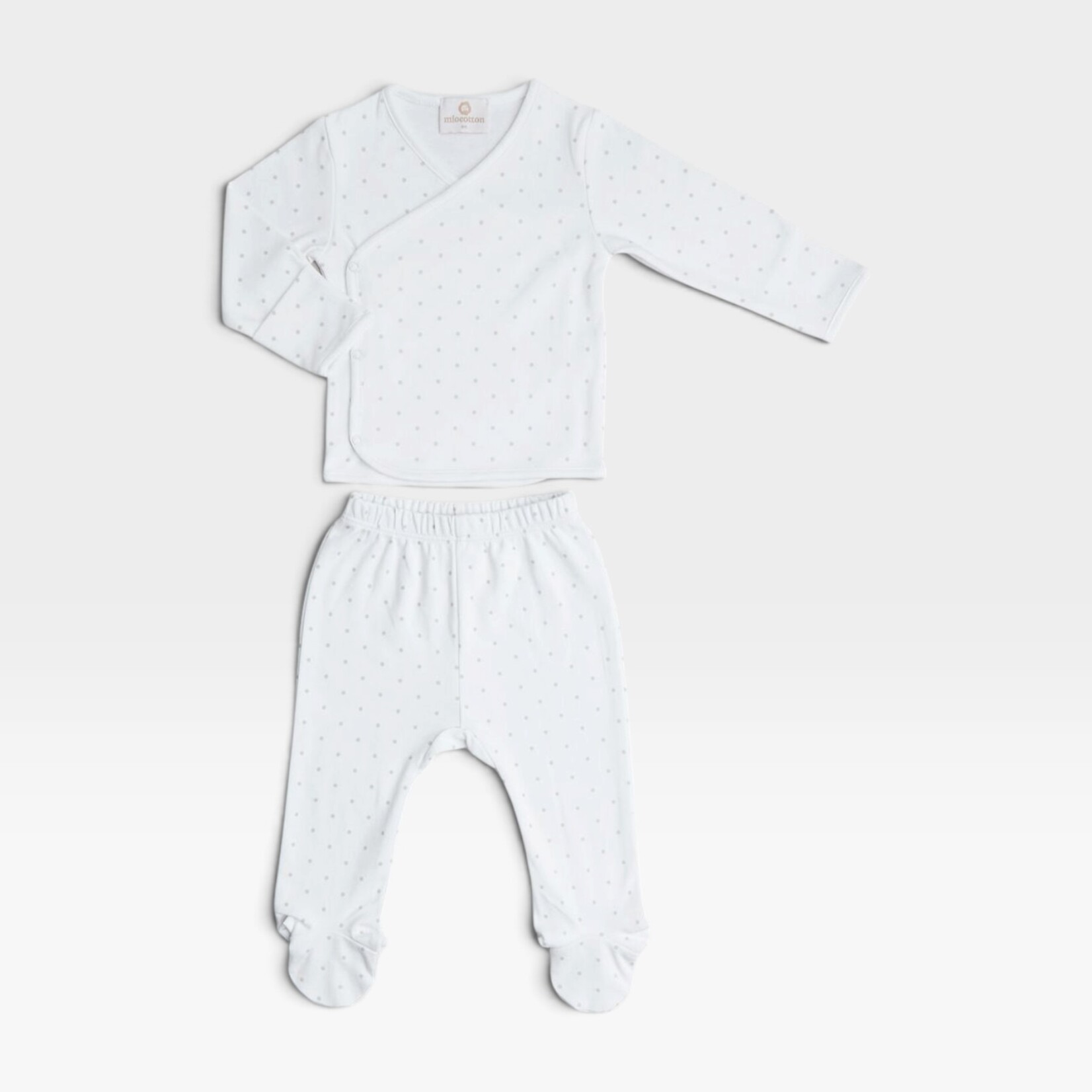 Mio Cotton White Newborn Kimono Set