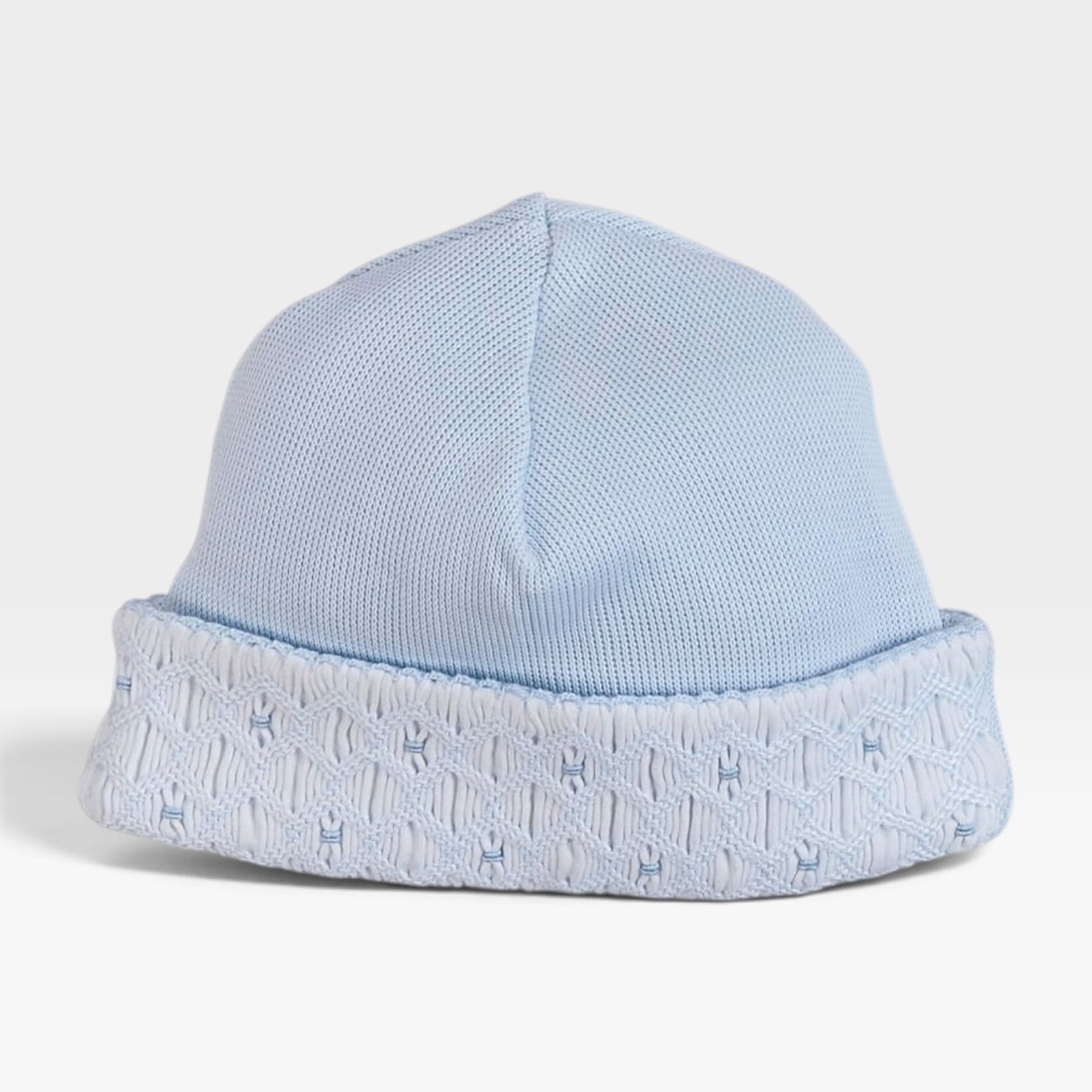 Mio Cotton Tarik Blue Smocked Newborn Hat