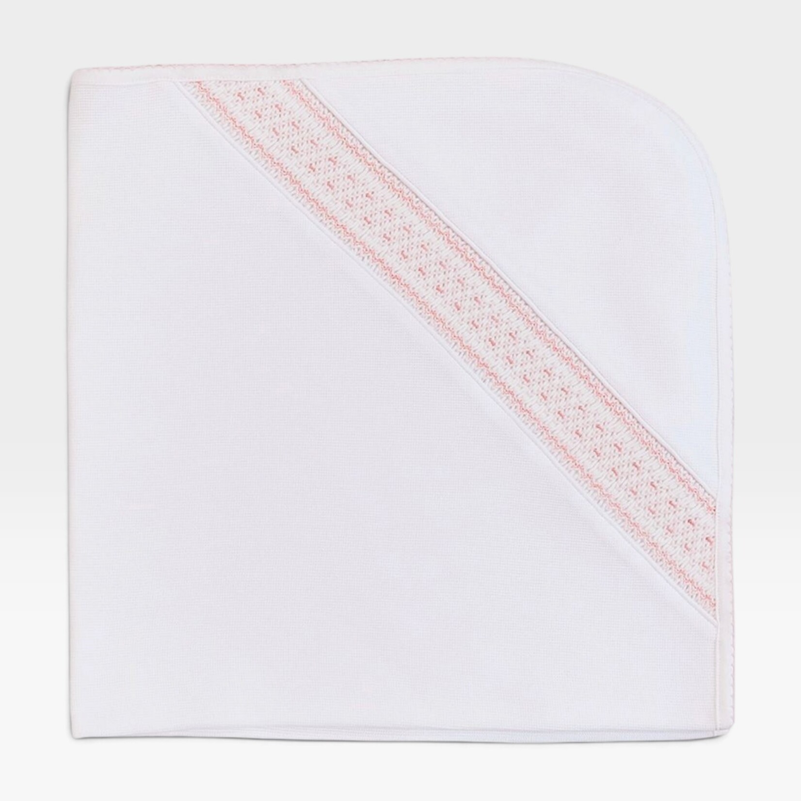 Mio Cotton Daphne White Smocked Blanket