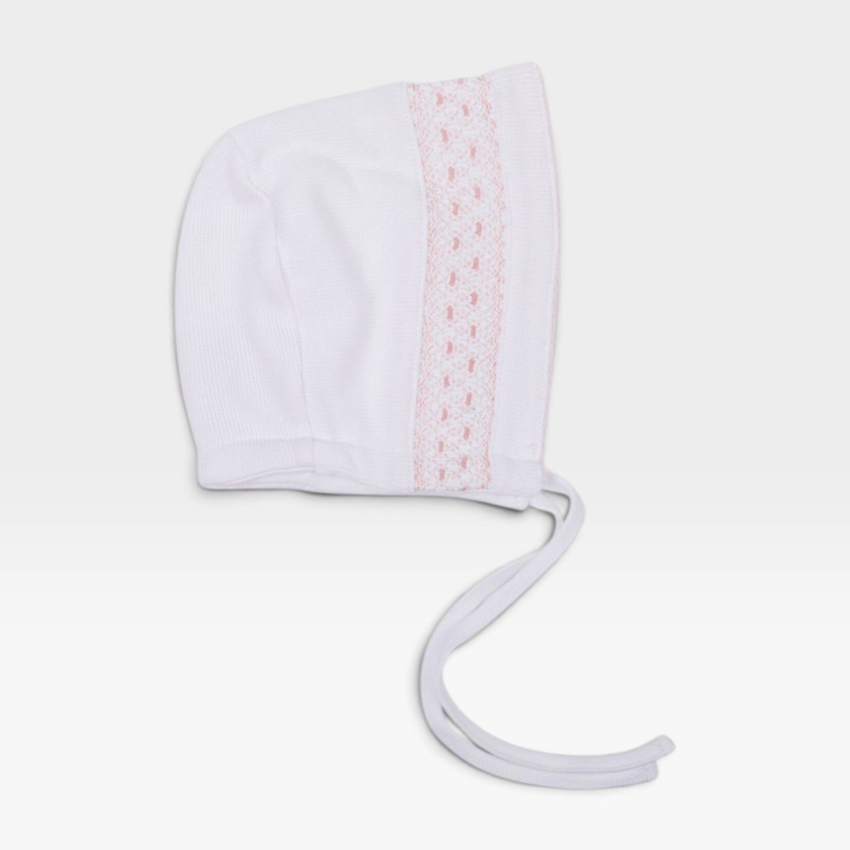 Mio Cotton Daphne White Smocked Bonnet