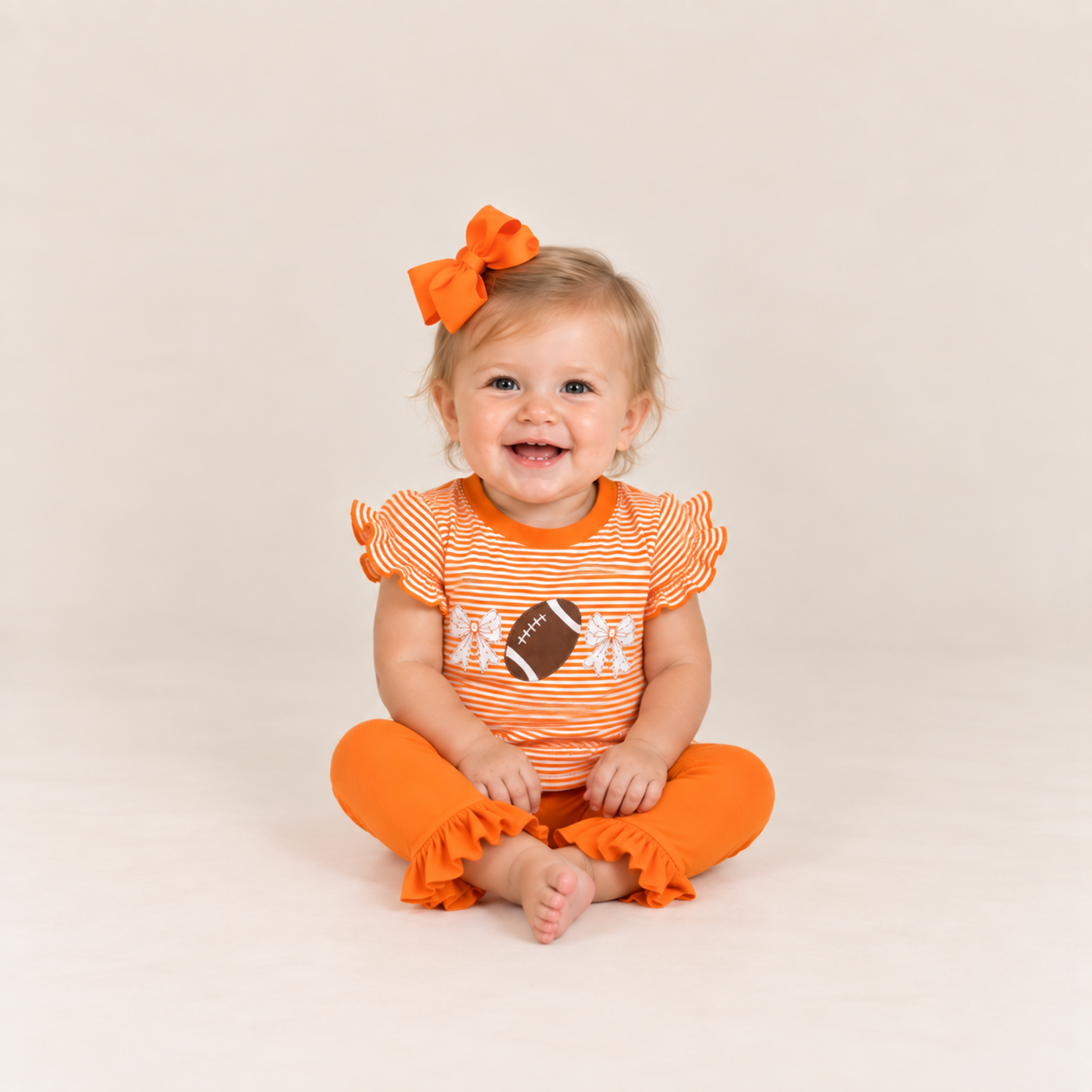 Three Sisters Tennessee Orange Football Legging Set