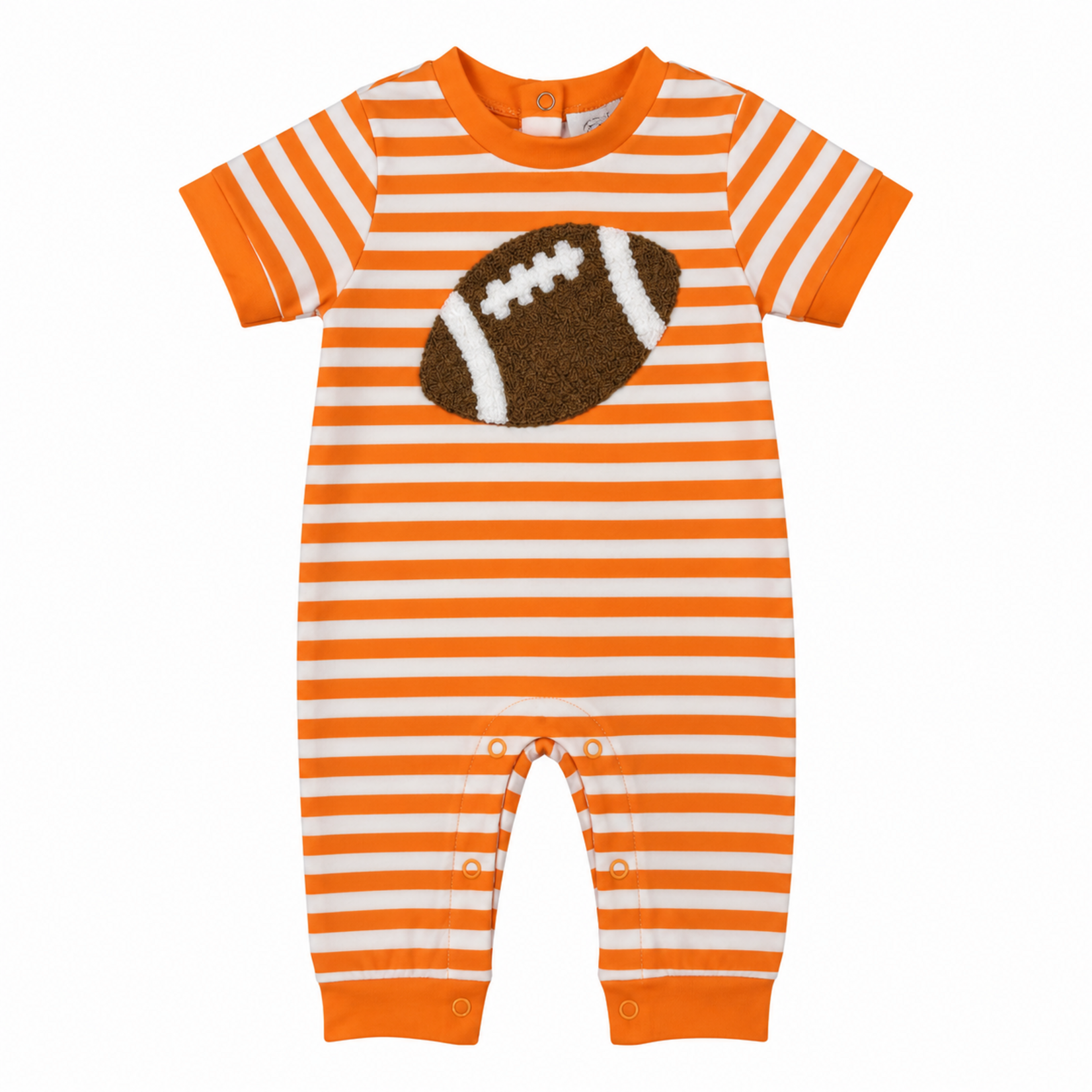 Three Sisters Orange Football Romper