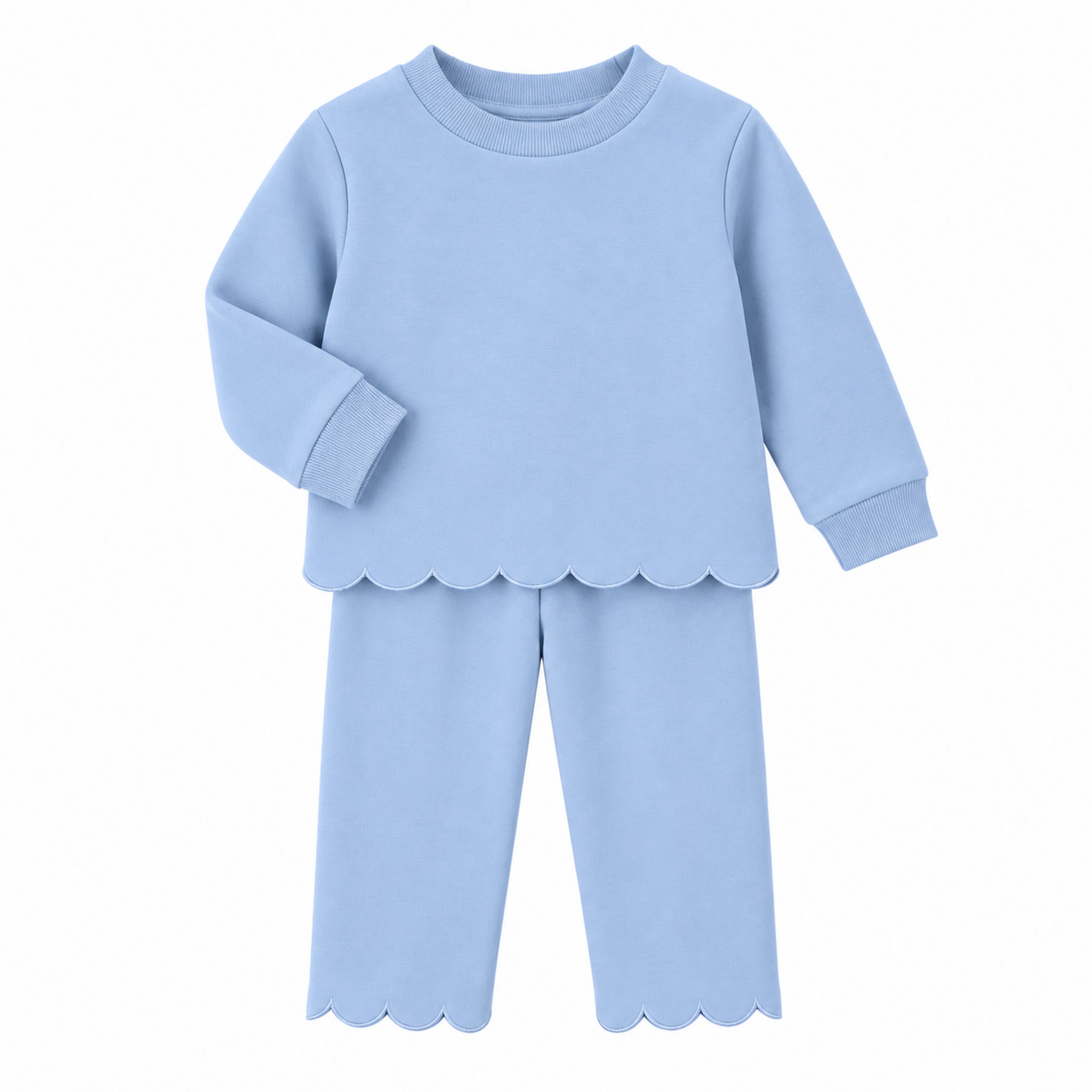 Millie Jay Scottie Blue Scalloped Set