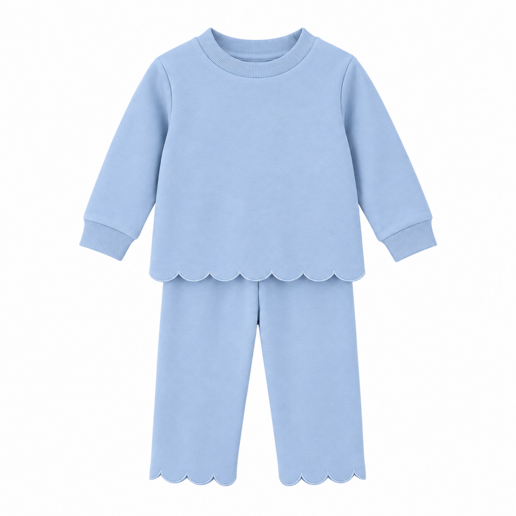 Millie Jay Scottie Blue Scalloped Set
