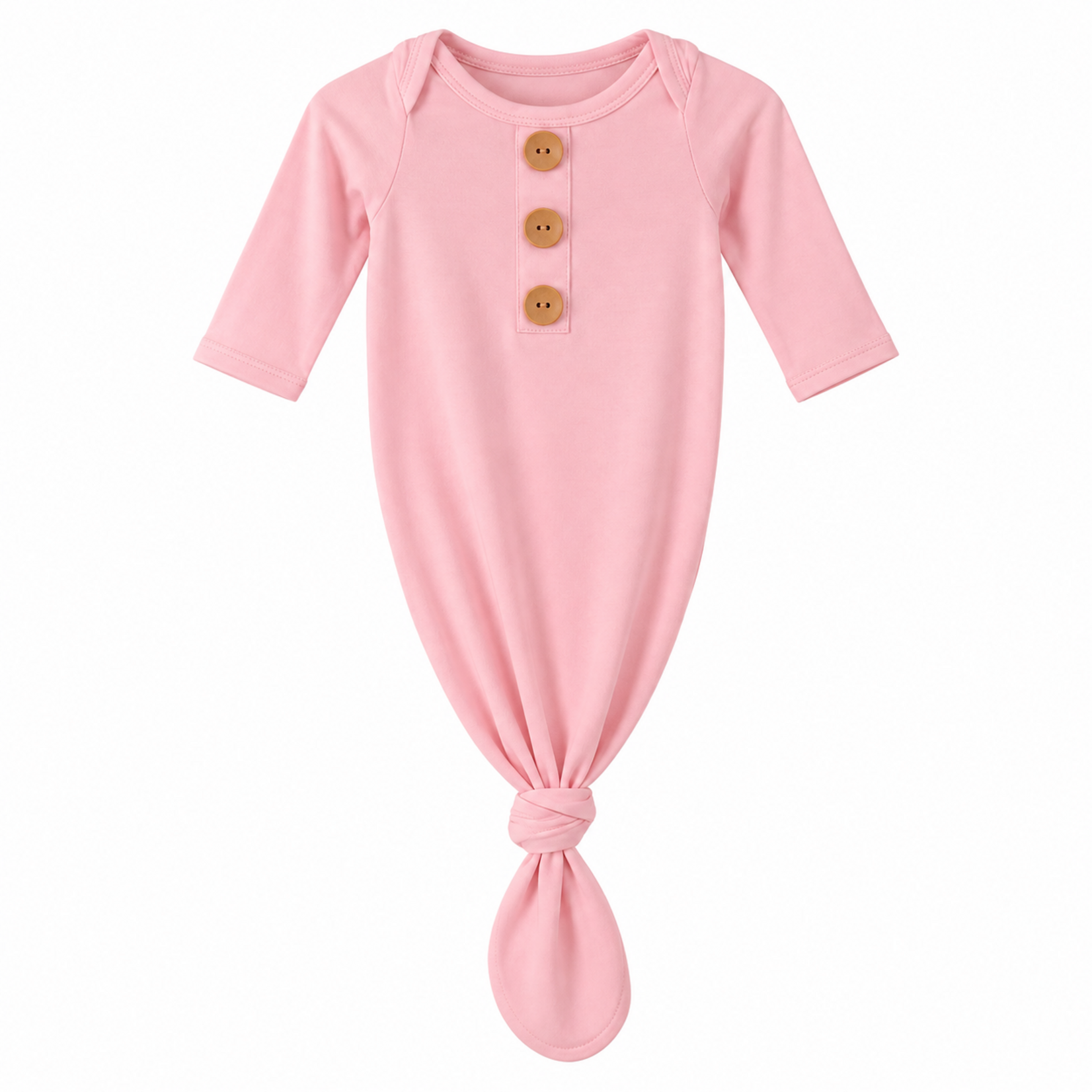Twinkling Star Baby Pink NB Knotted Gown