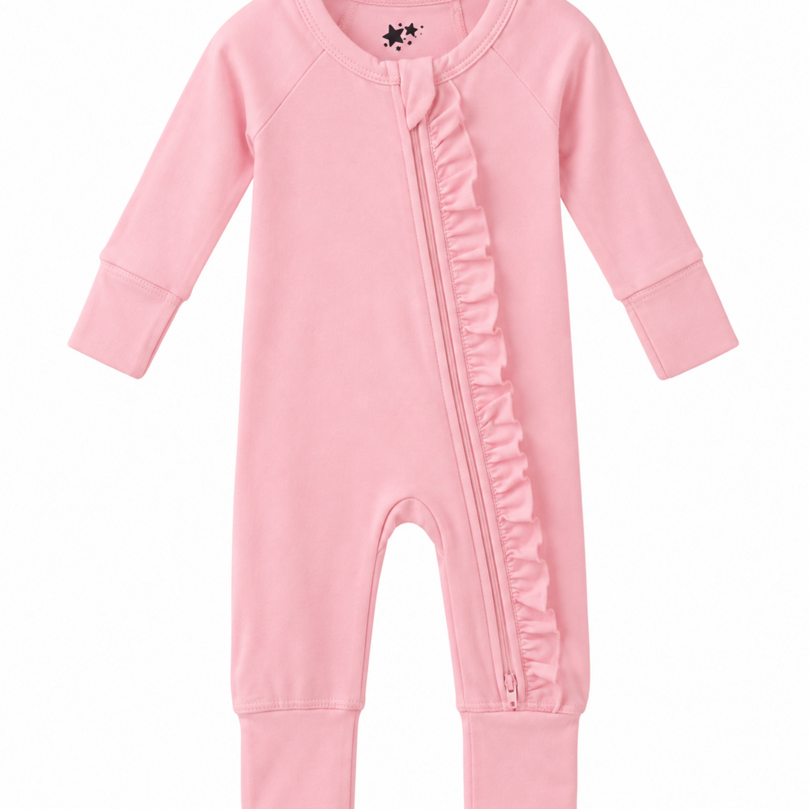 Twinkling Star Baby Pink NB Ruffle Zippy