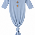 Twinkling Star Baby Blue NB Knotted Gown