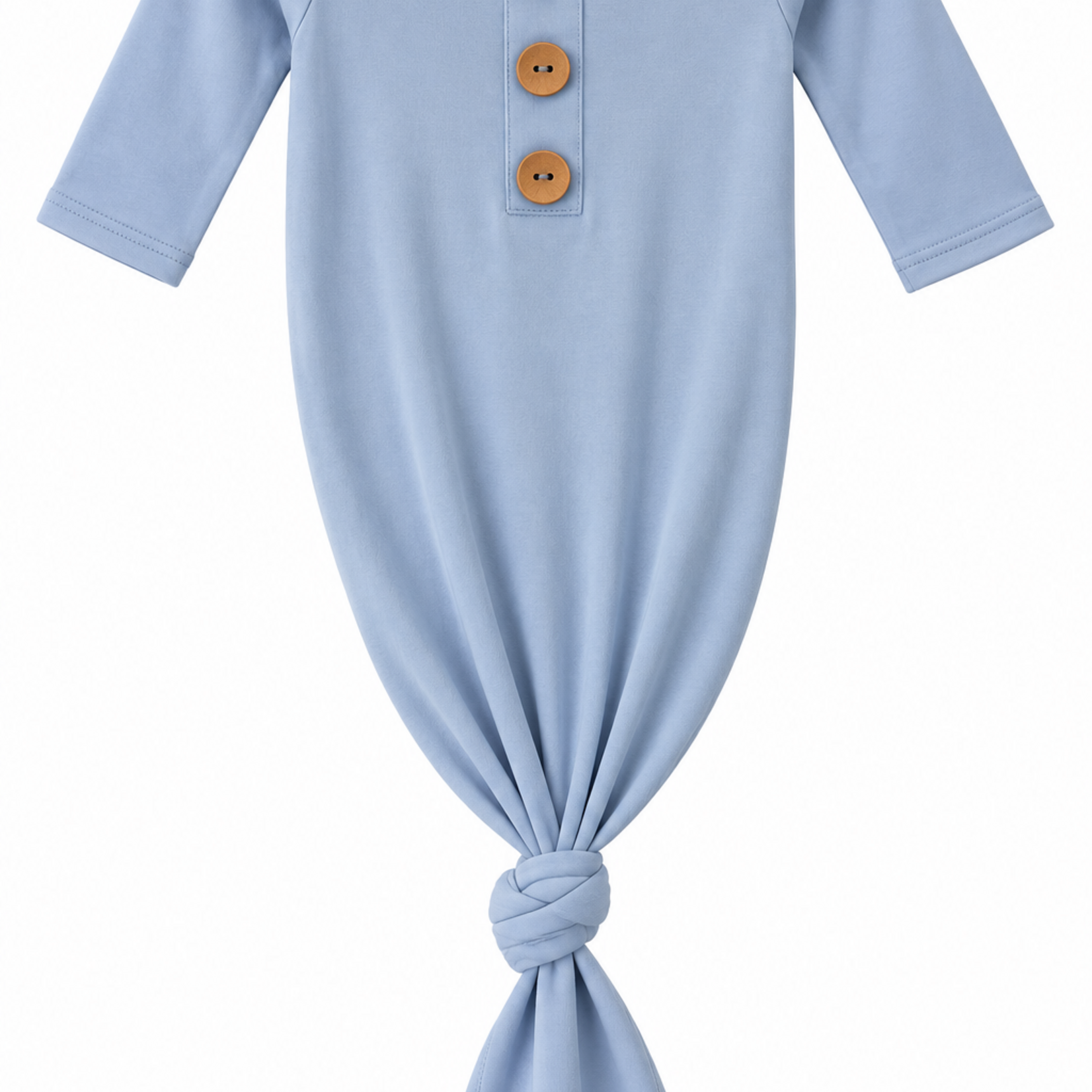 Twinkling Star Baby Blue NB Knotted Gown