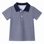 Millie Jay Dawson Navy Stripe Polo