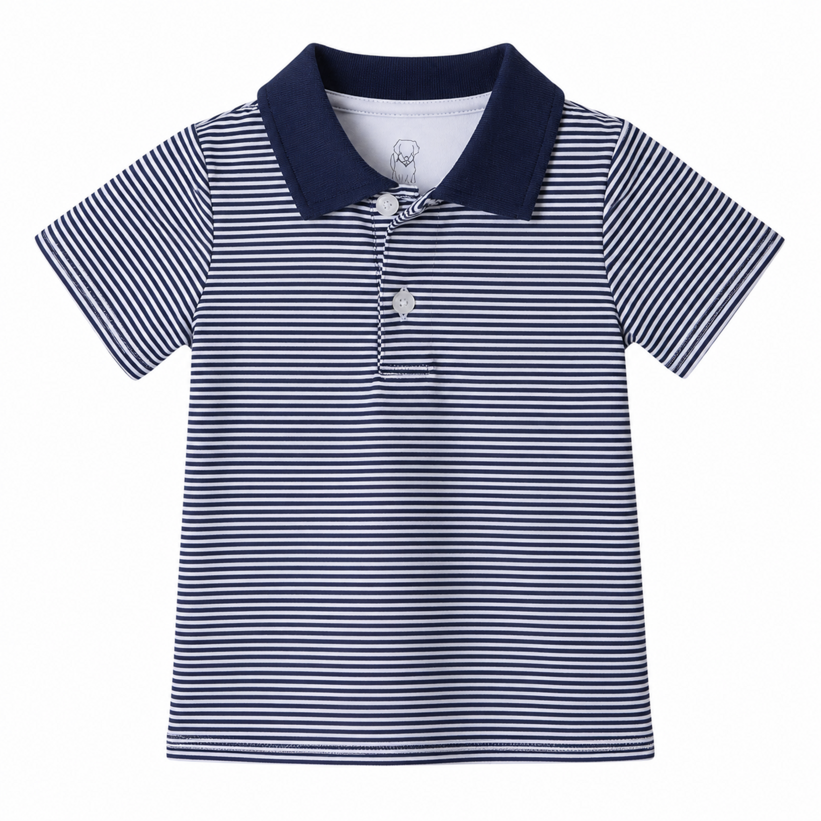 Millie Jay Dawson Navy Stripe Polo