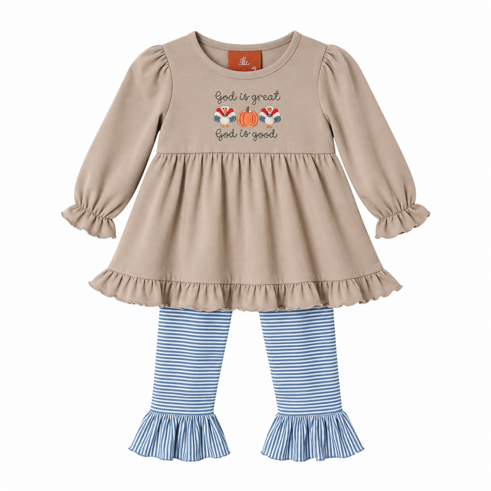 Millie Jay God is Great Turkey Ruffle Set
