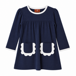 Millie Jay Izzie Scalloped Navy Dress