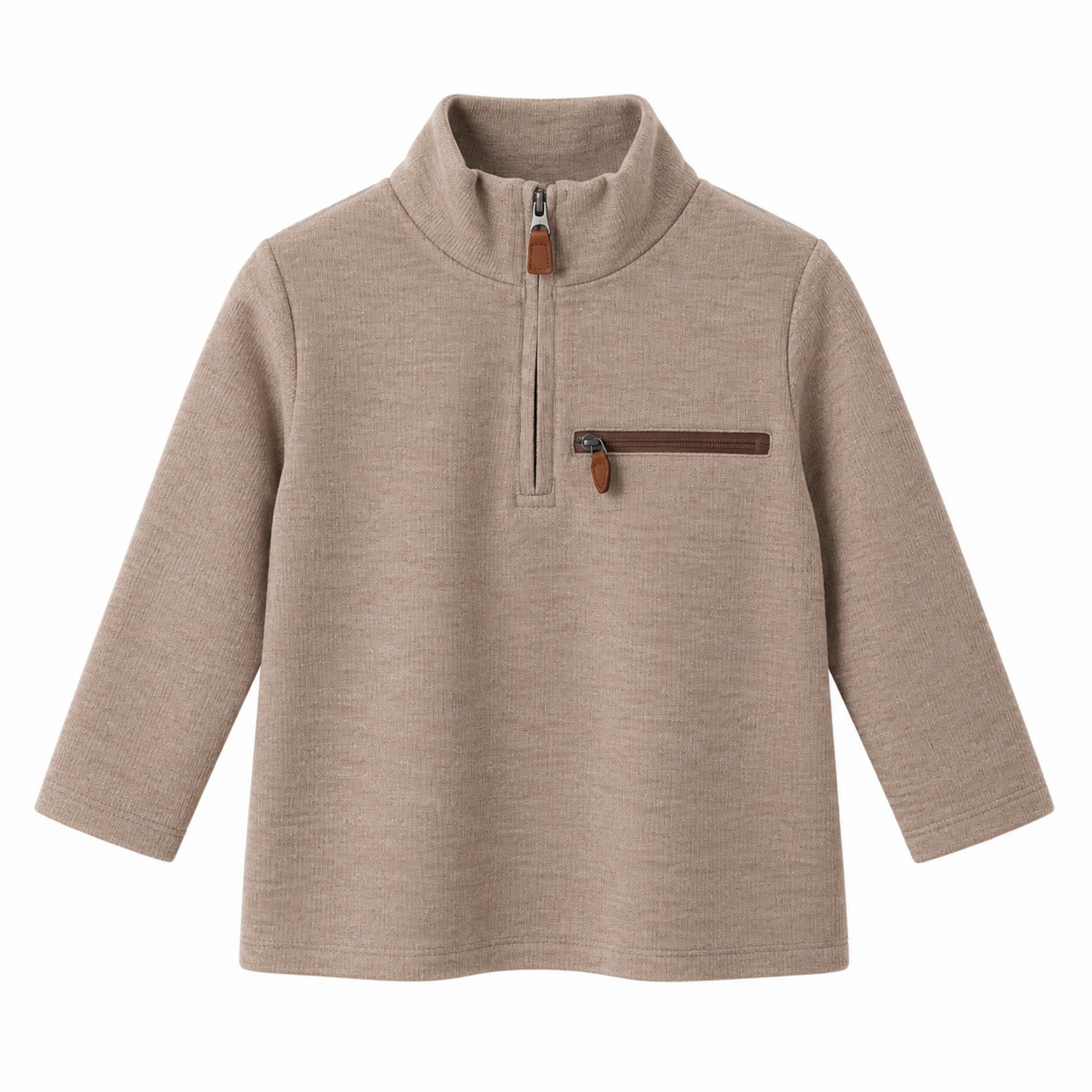 Millie Jay Kingston Tan 1/4 Zip Pullover