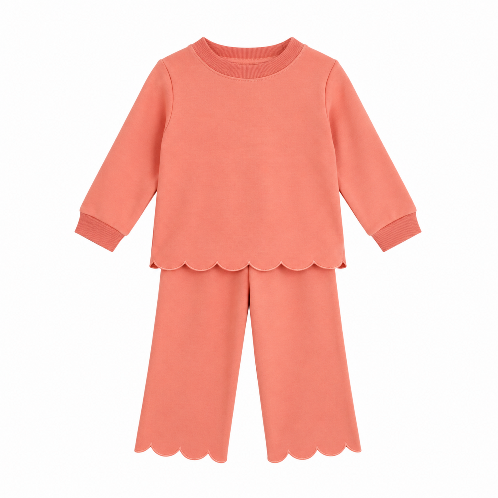 Millie Jay Scottie Coral Scalloped Set
