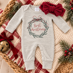 Wonderfully Made First Christmas Wreath Romper