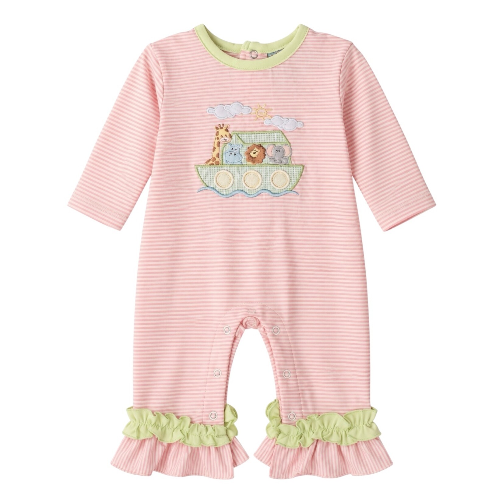 Three Sisters Noahs Ark Newborn Girl Romper