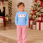 Three Sisters Santa Smocked Boy Pant Set