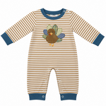 Three Sisters Turkey Applique Boy Romper