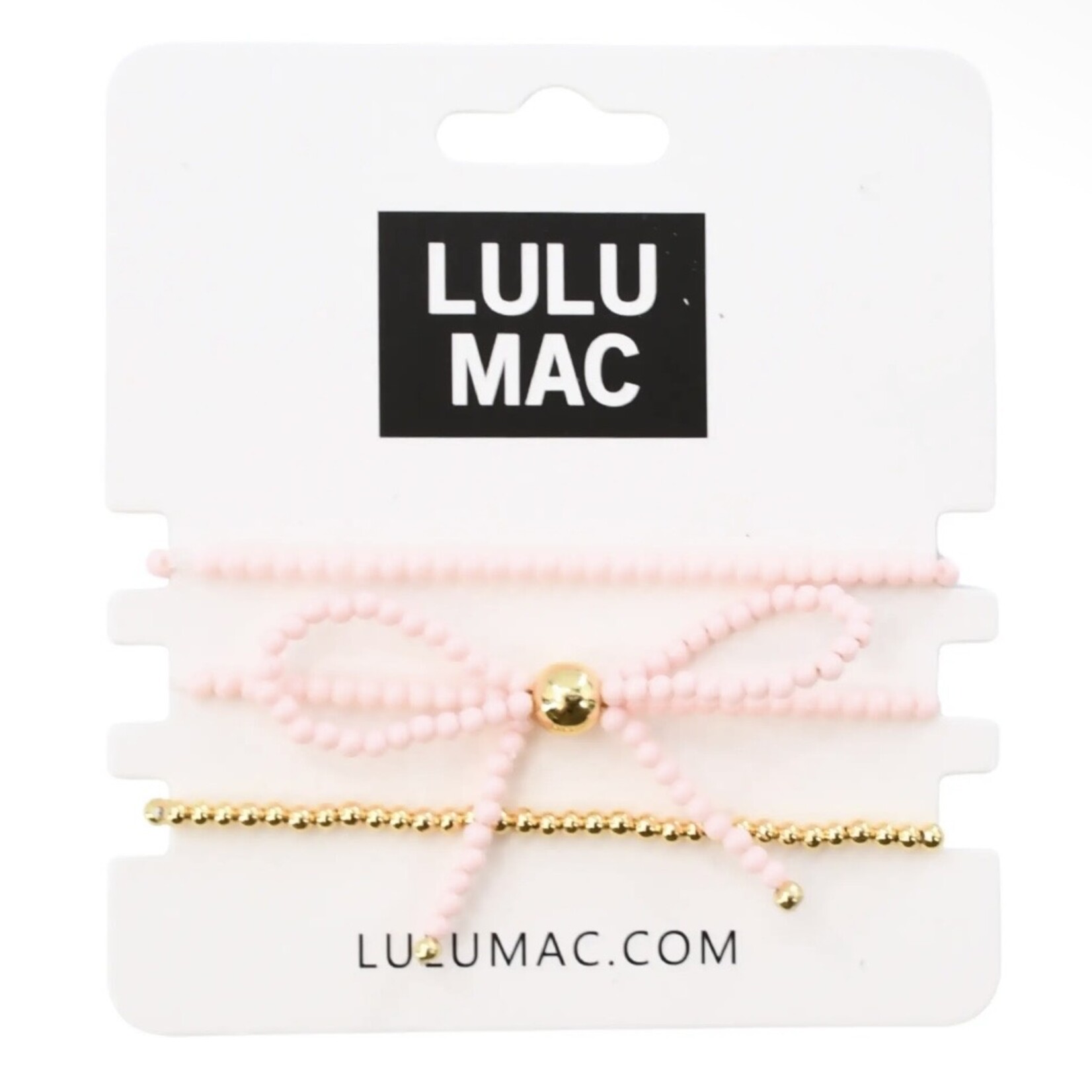 LULU MAC Light Pink Bow Bracelet Stack