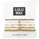 LULU MAC Brown & White Bracelet Stack