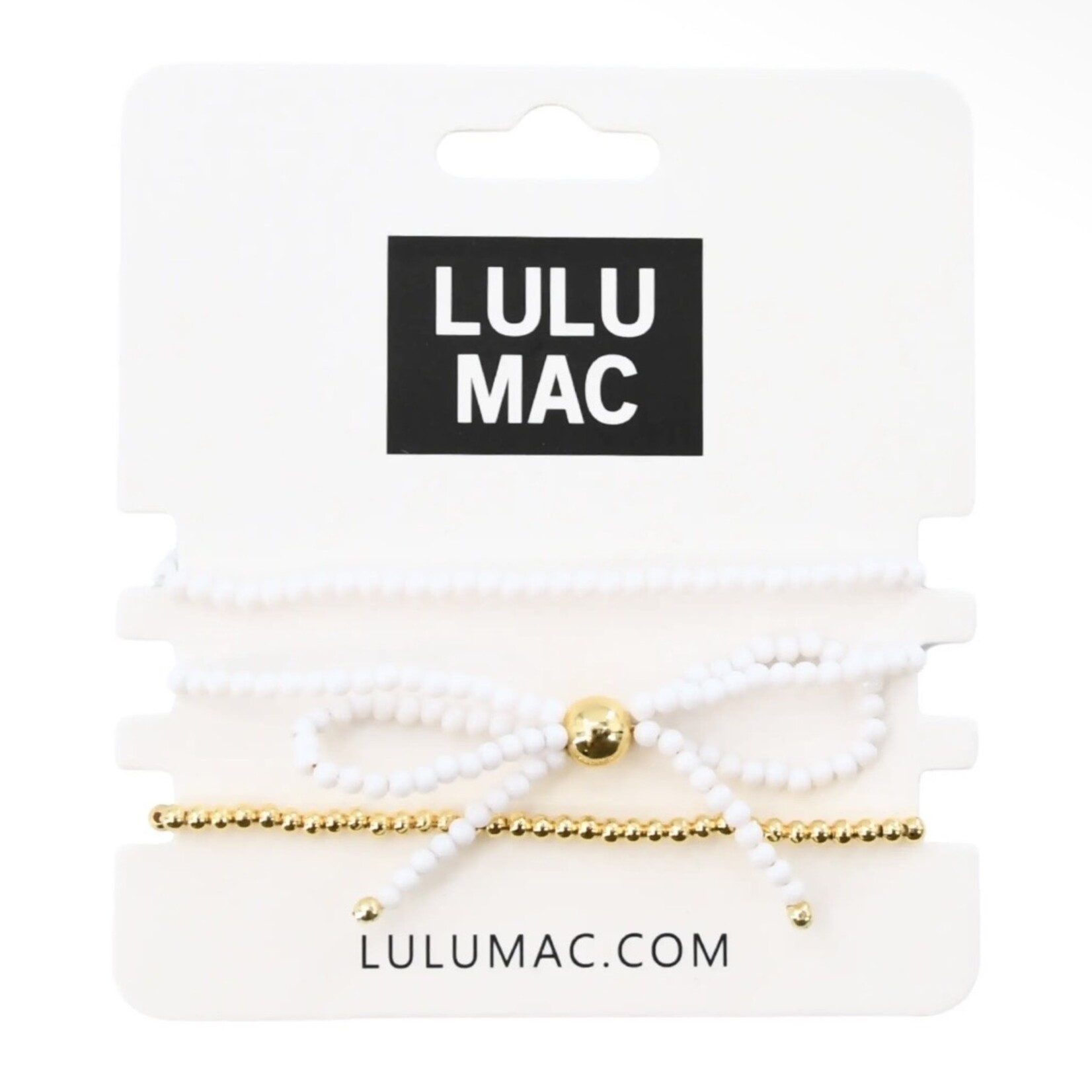 LULU MAC White Bow Bracelet Stack