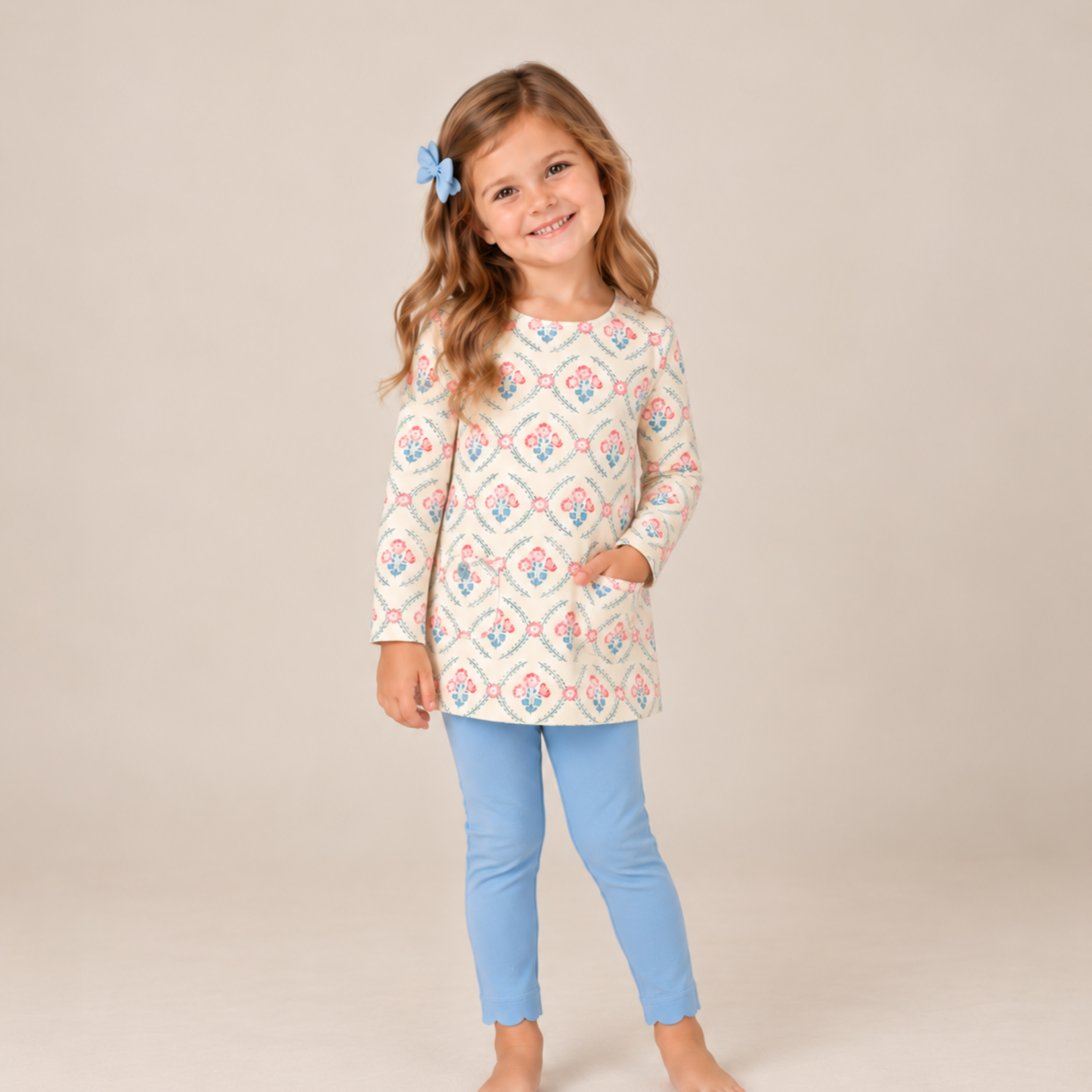 Ishtex Mum Flower Girl's Legging Set