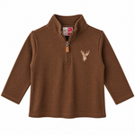 Banana Split Deer Boys 1/4 Zip Pullover
