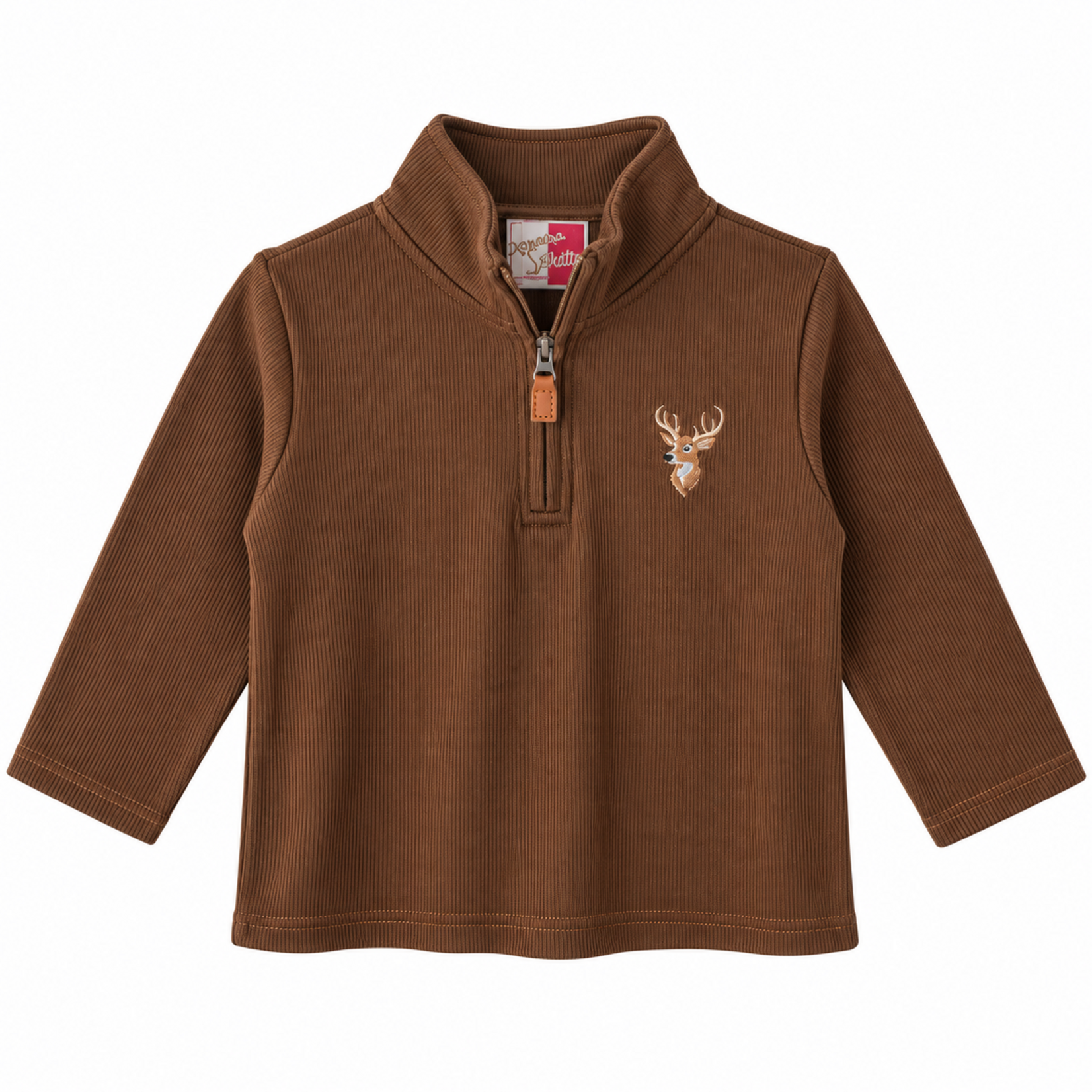 Banana Split Deer Boys 1/4 Zip Pullover