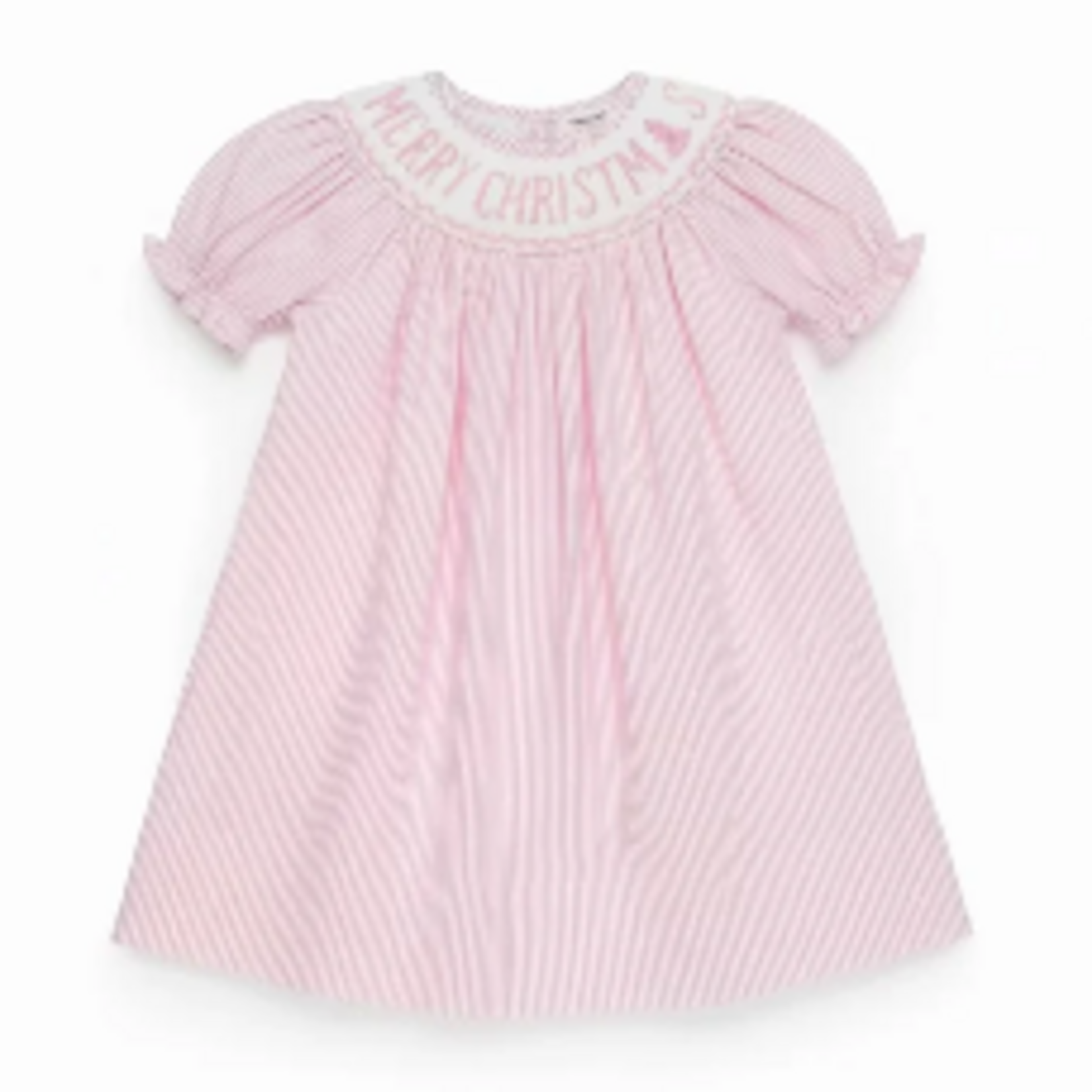 Sweet Dreams Pink Christmas Smocked Dress