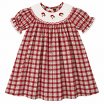 Banana Split Ho Ho Ho Smocked Bishop Dress