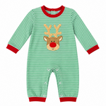 Three Sisters Reindeer Applique Romper