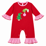 Banana Split Green & Grumpy Girl Romper
