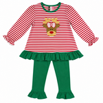 Banana Split Reindeer Ruffle Pant Set