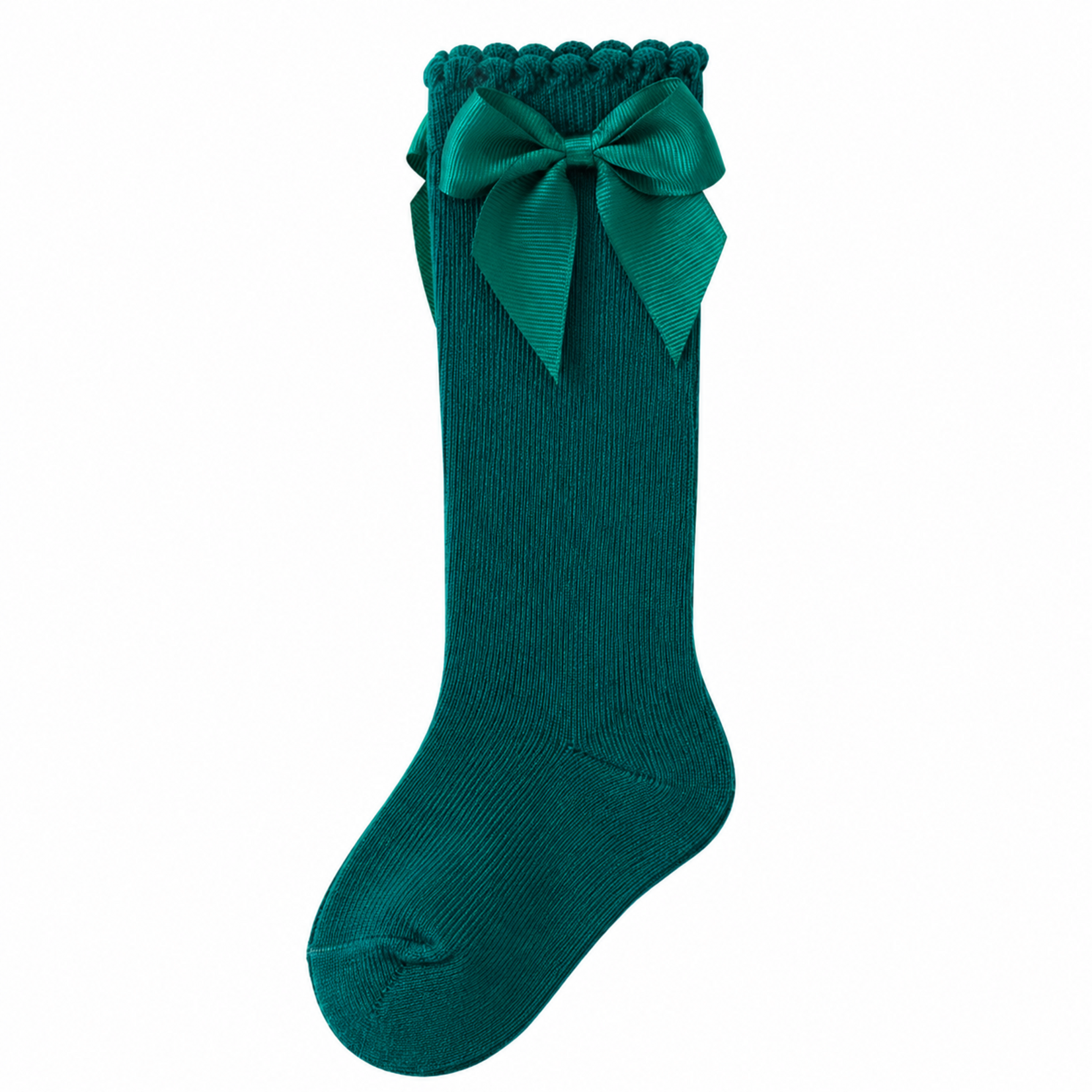 Be Girl Clothing Pine Green Bow Knee High Socks