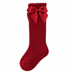 Be Girl Clothing Cranberry Bow Knee High Socks
