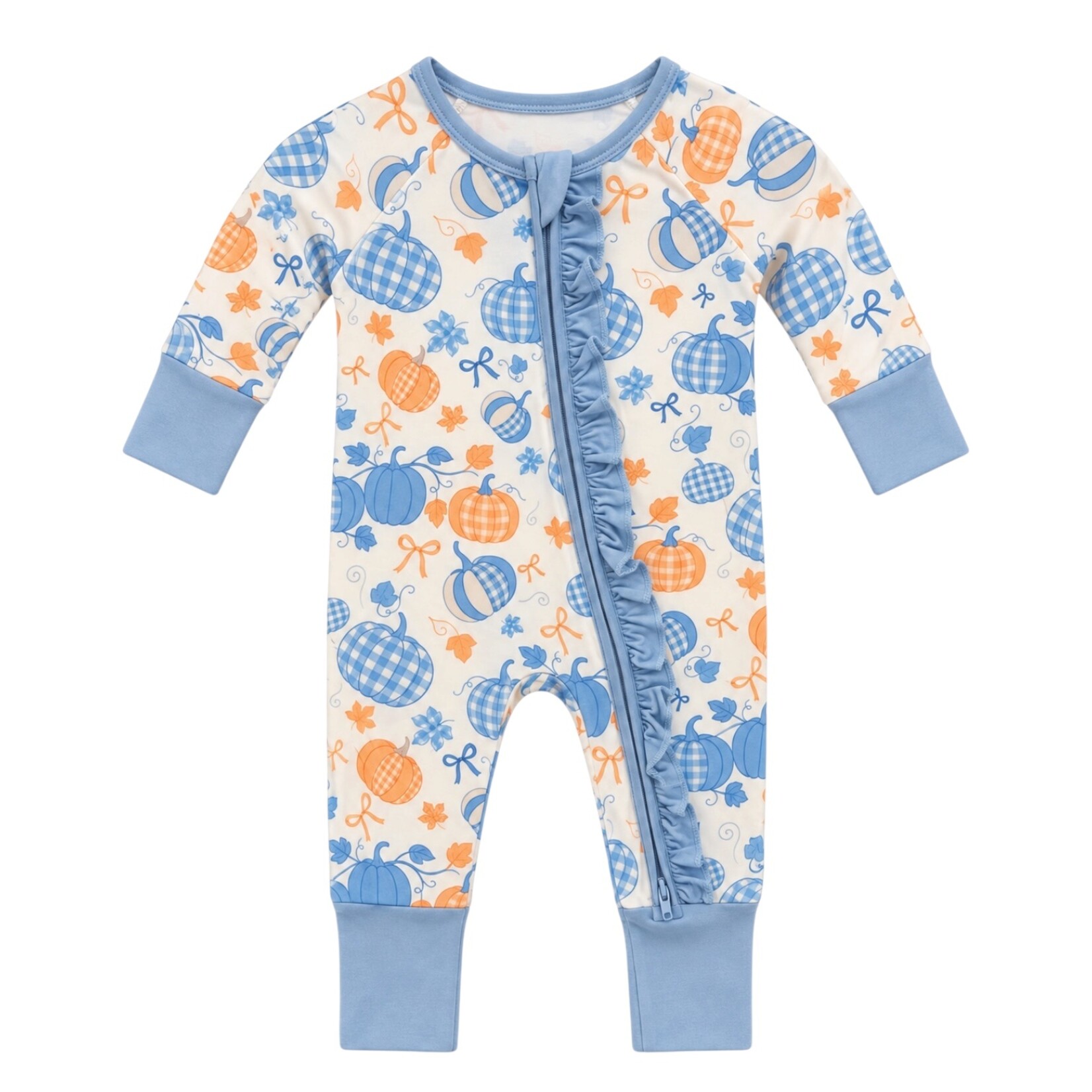 Twinkling Star Gingham Harvest Ruffle Zippy