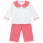 Sweet Dreams Red & White Plaid Boy Pant Set