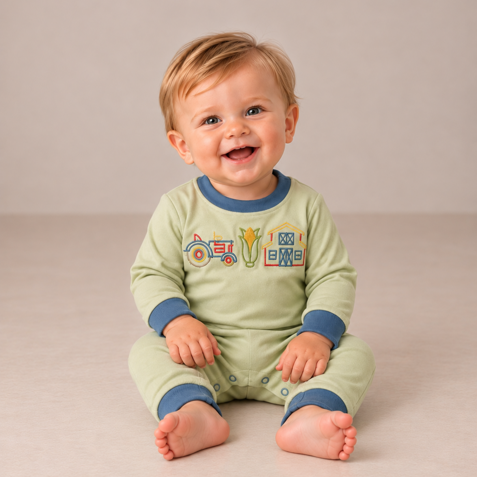 Banana Split Down on the Farm Romper