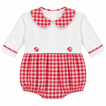 Sweet Dreams Red & White Plaid Boy Bubble