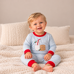 Three Sisters Milk & Cookies Boy Romper