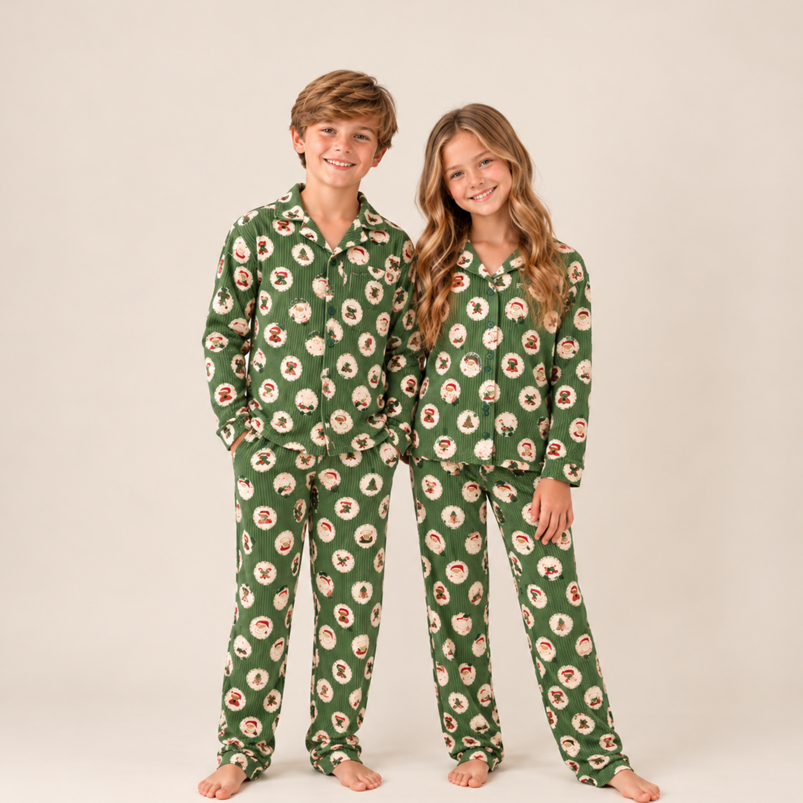 Little One Shop Holiday Heirloom Button PJ Set