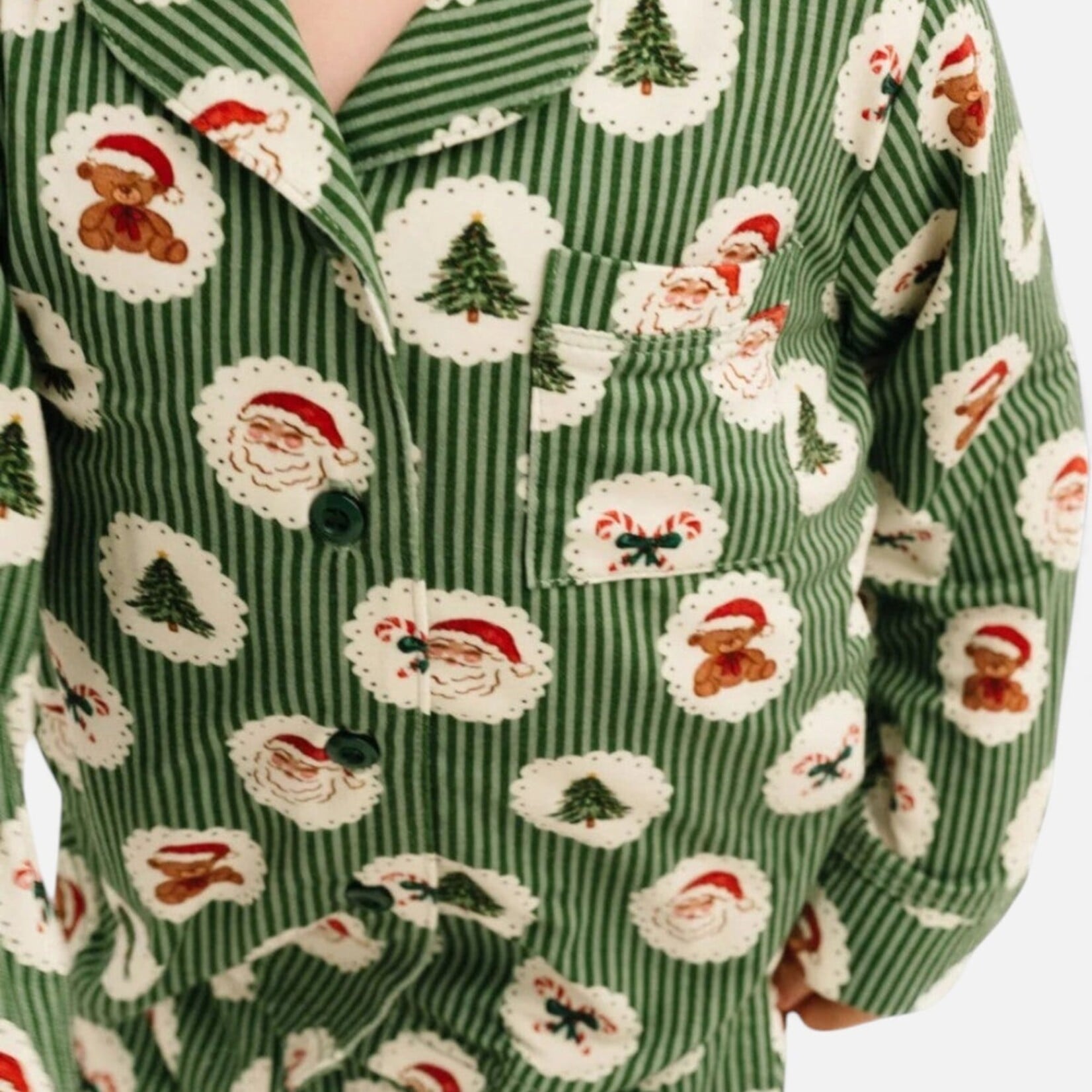 Little One Shop Holiday Heirloom Button PJ Set